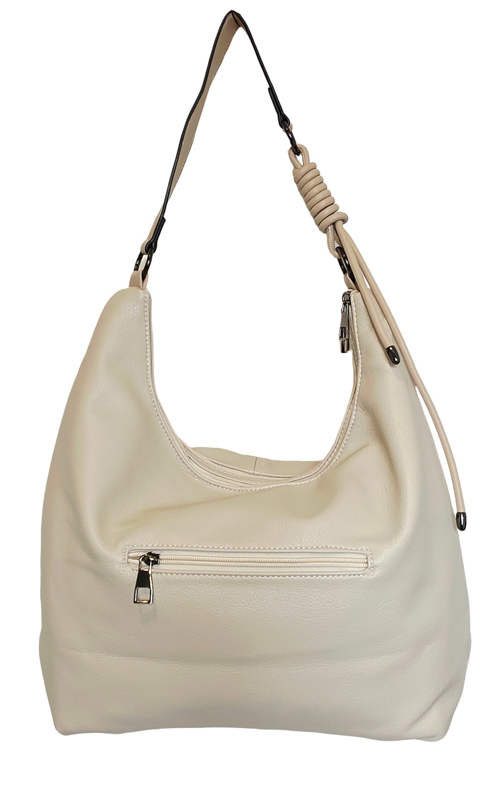 Ivory Loop Shoulder Tote 126401-A Ivory
