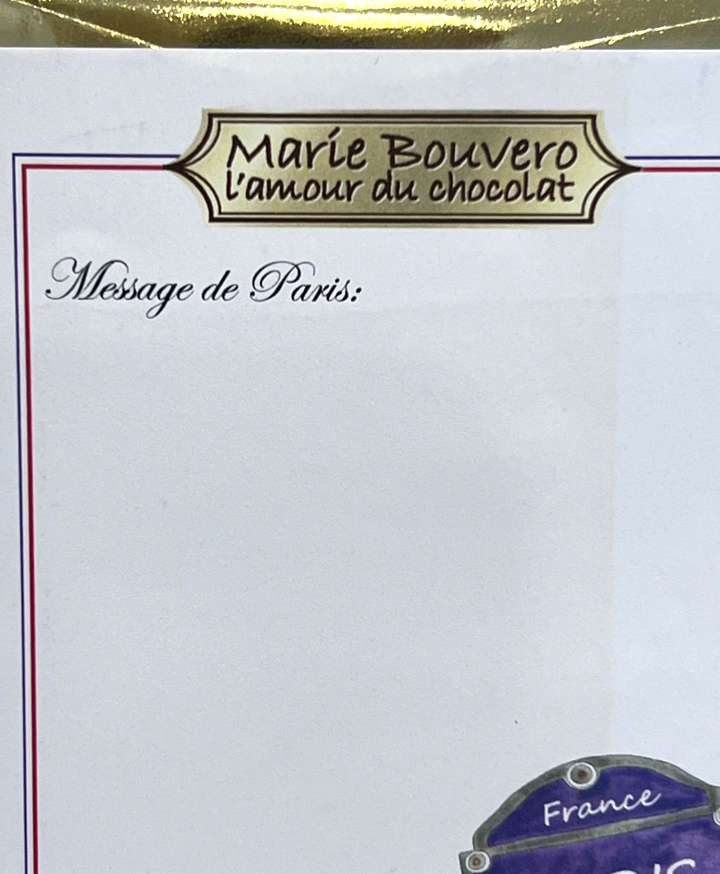 Arc de Triomphe Chocolate Bar Card - Dark