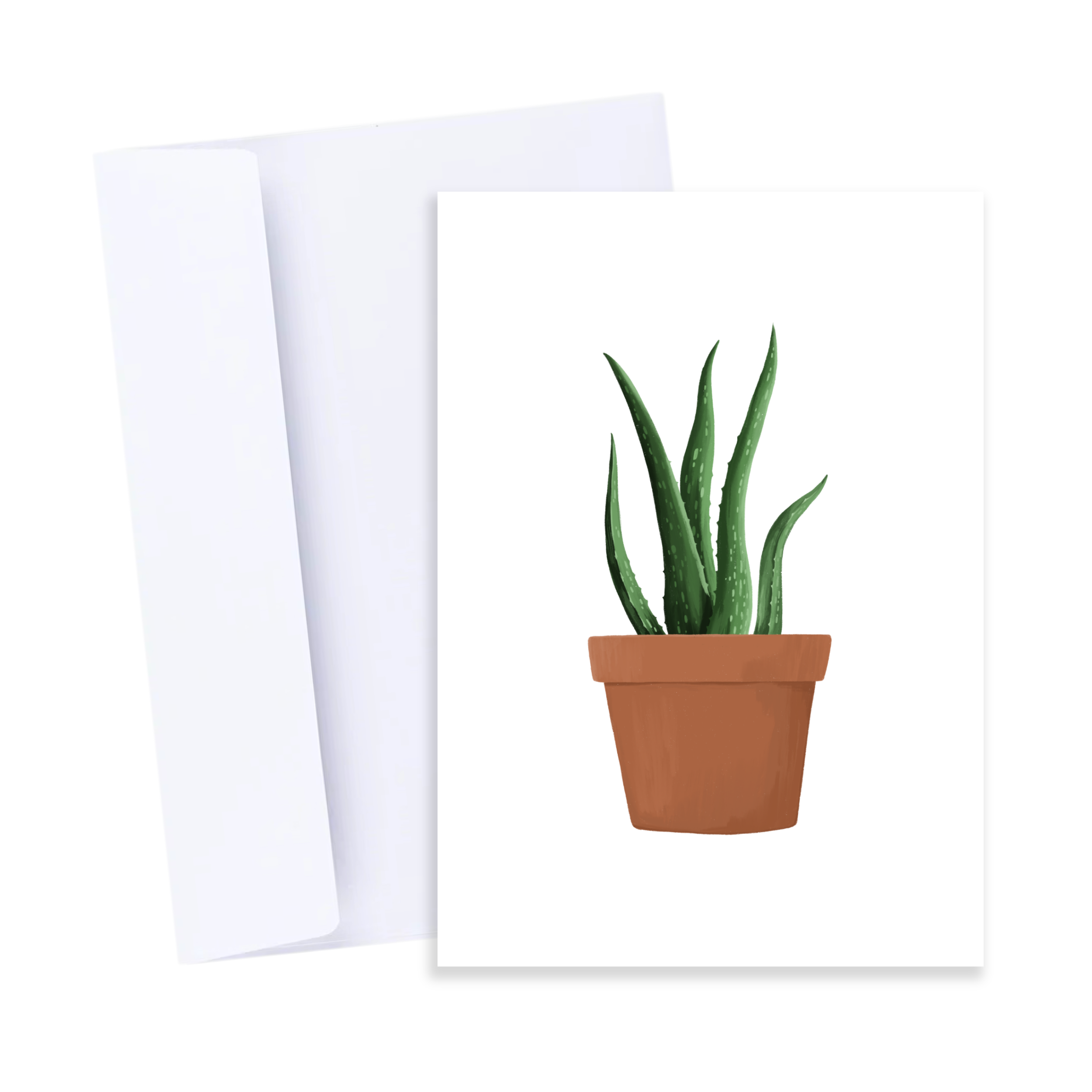 Aloe Vera Card - Plant Themed Housewarming Card, Plant Card