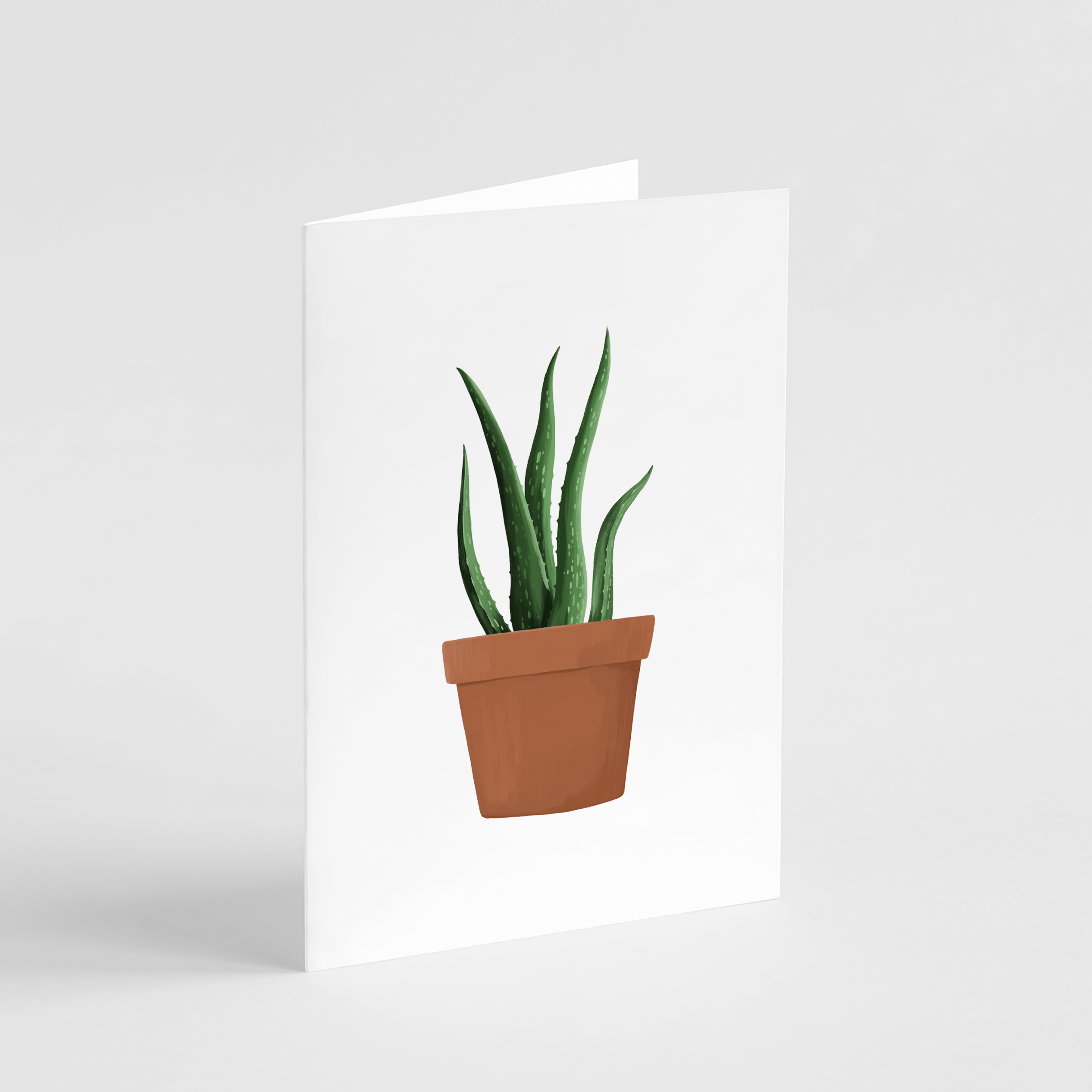 Aloe Vera Card - Plant Themed Housewarming Card, Plant Card
