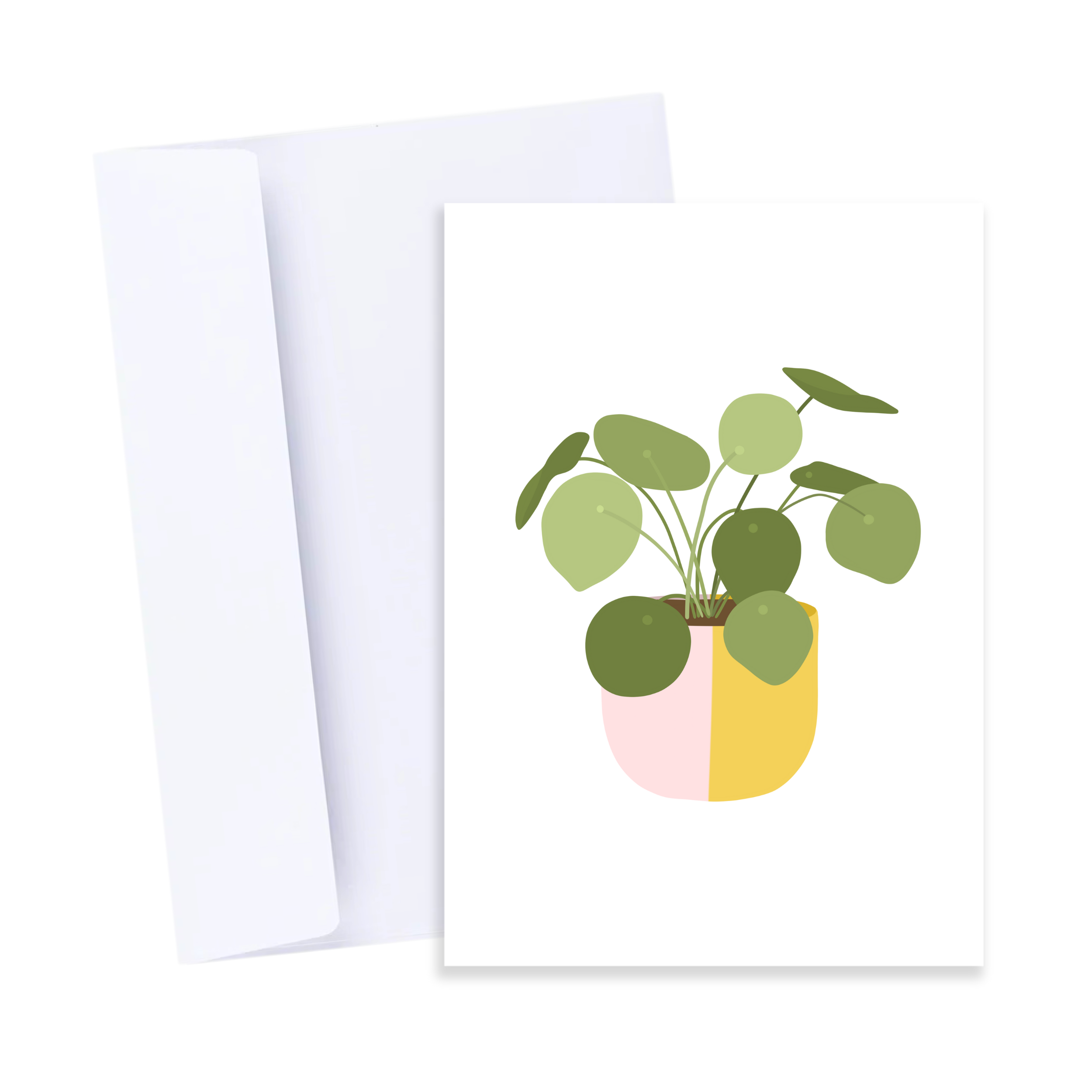 Chinese Money Plant Card - Cute Housewarming New Home Card