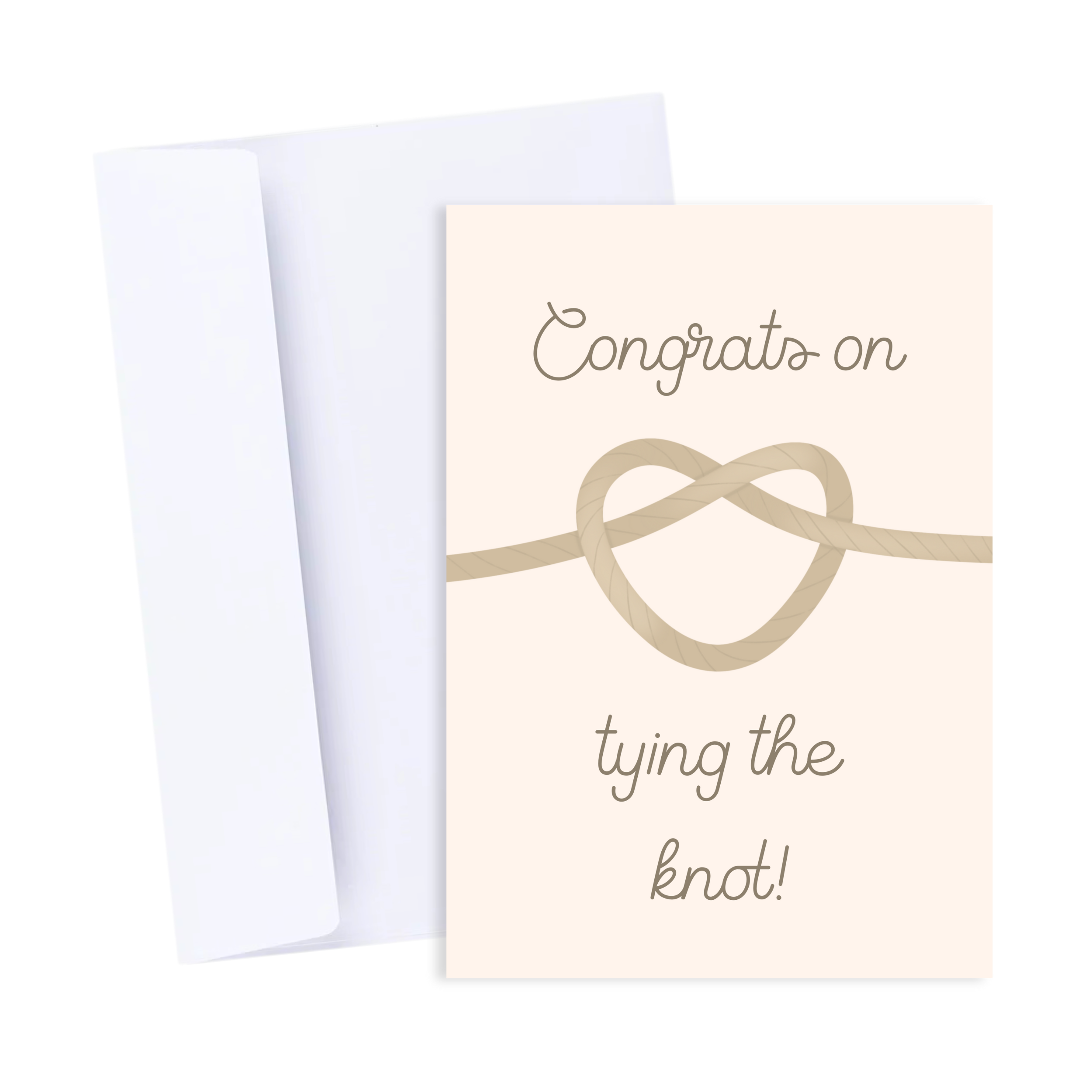 Tying The Knot Card - Congratulations Wedding Card
