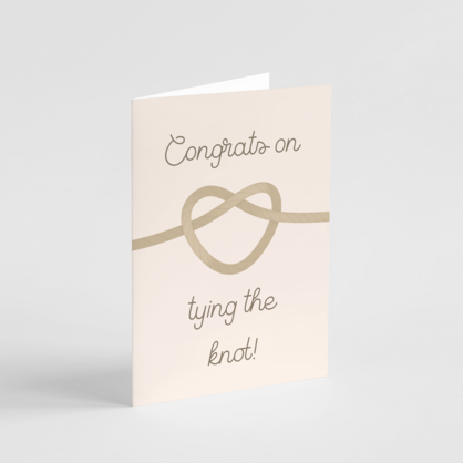 Tying The Knot Card - Congratulations Wedding Card