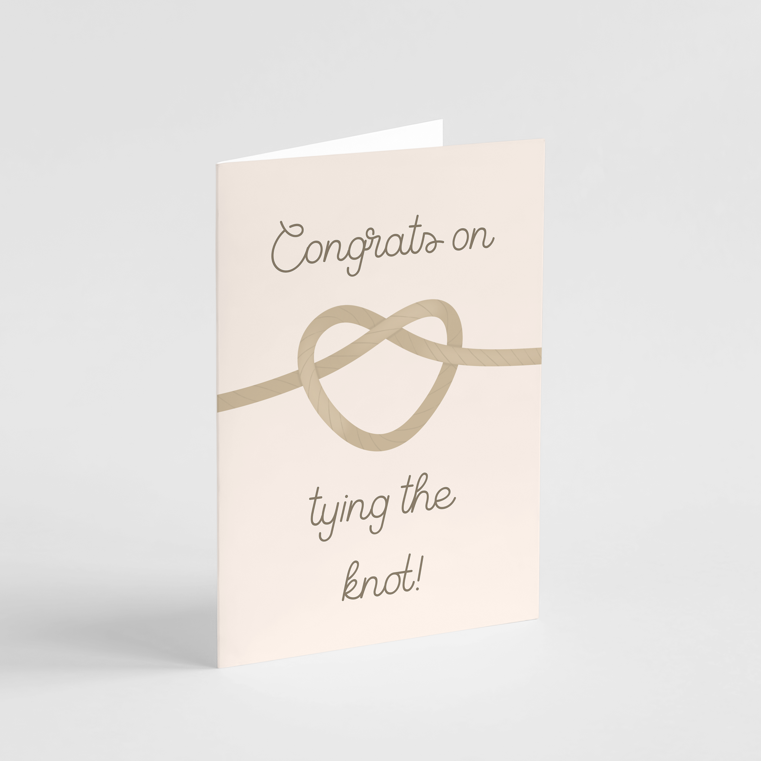 Tying The Knot Card - Congratulations Wedding Card