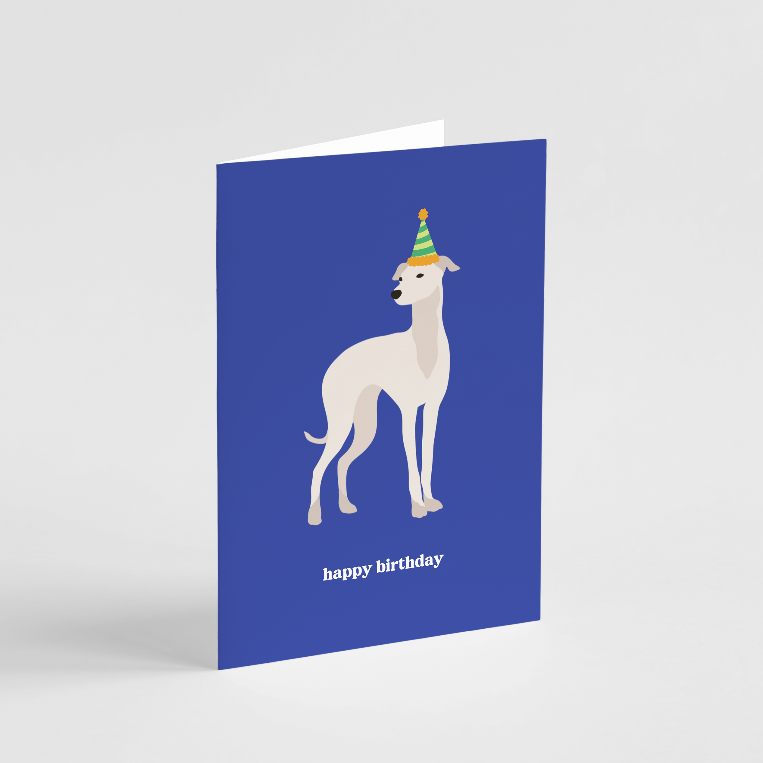 Whippet Birthday Card - Greyhound Dog Happy Birthday Card