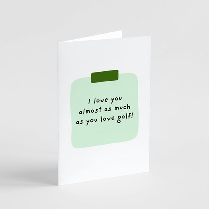 Golf Card - Funny Golfer Golfing Valentine's Day Card
