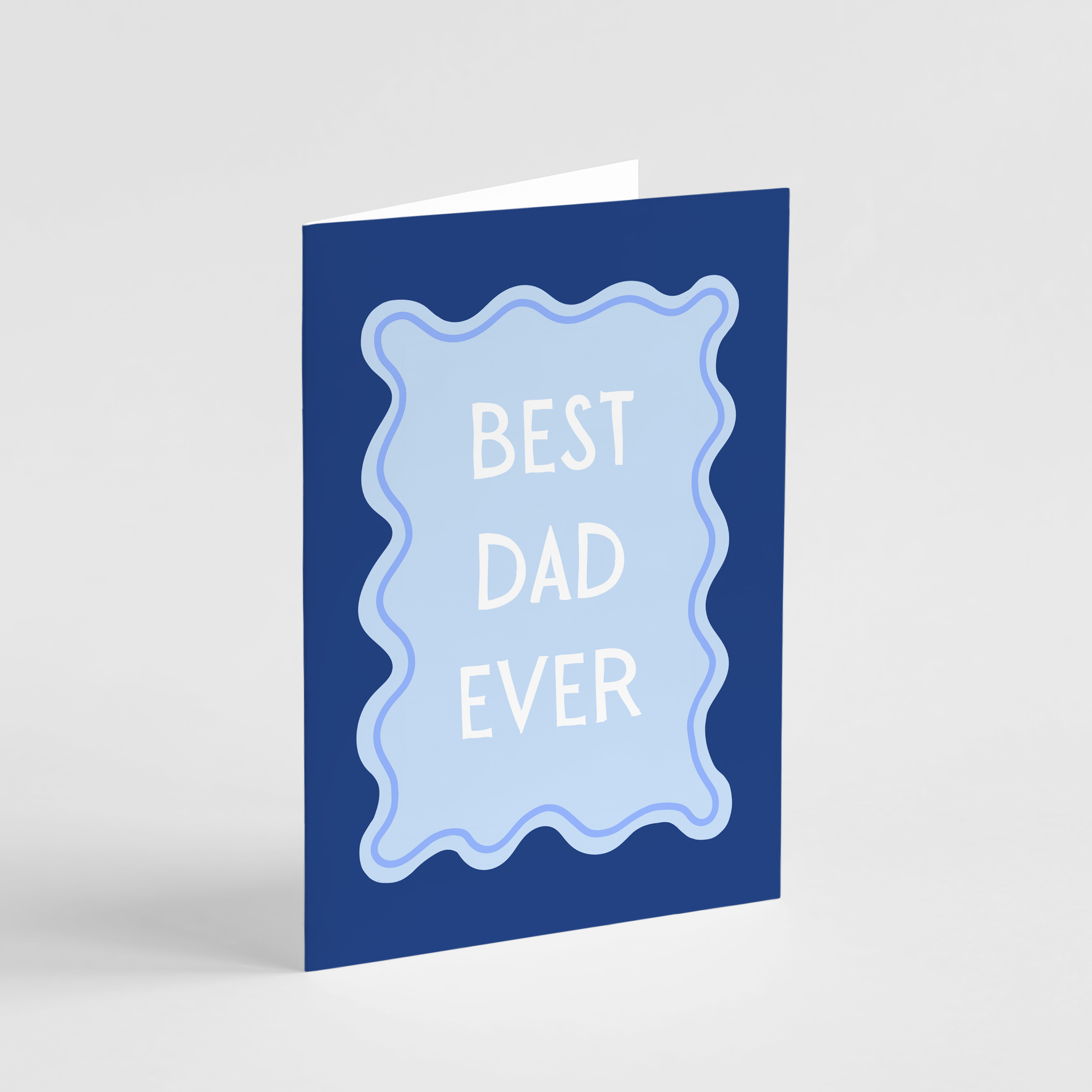 Best Dad Ever Card - Colourful Retro Happy Father's Day Card