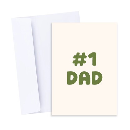 #1 Dad Card - Birthday Card for Dad, Happy Father's Day Card