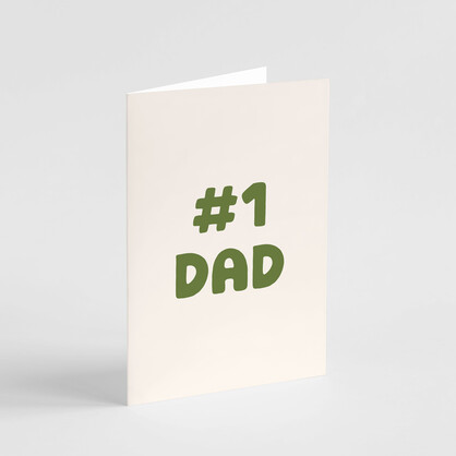 #1 Dad Card - Birthday Card for Dad, Happy Father's Day Card