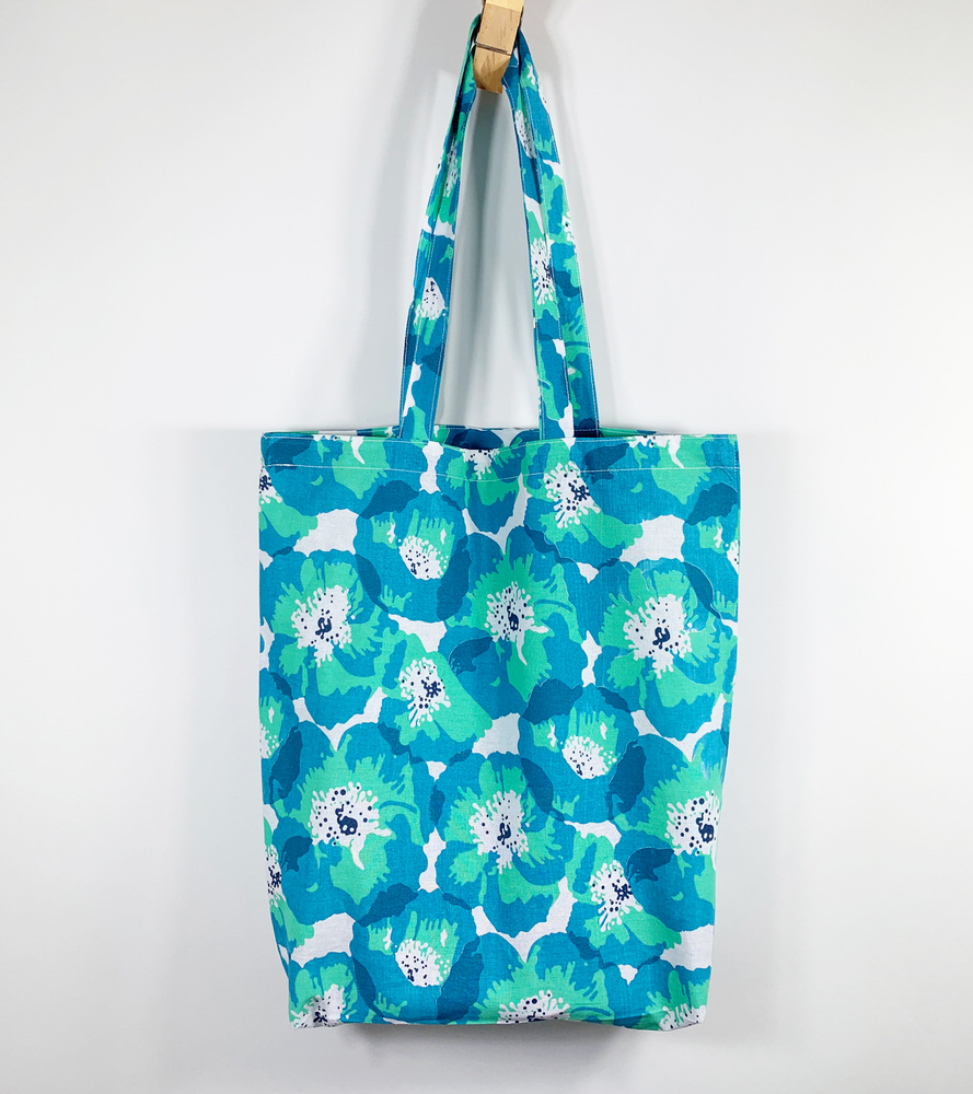 Poppy Turquoise Tote Bag-Floressents