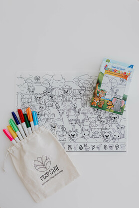 Seek N Spot Silicone Colouring Mat Animals