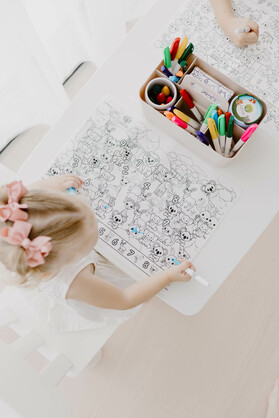 Seek N Spot Silicone Colouring Mat Animals