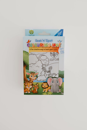 Seek N Spot Silicone Colouring Mat Animals