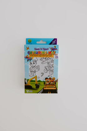 Silicone Seek N Spot Colouring Mat- Cars and Trucks