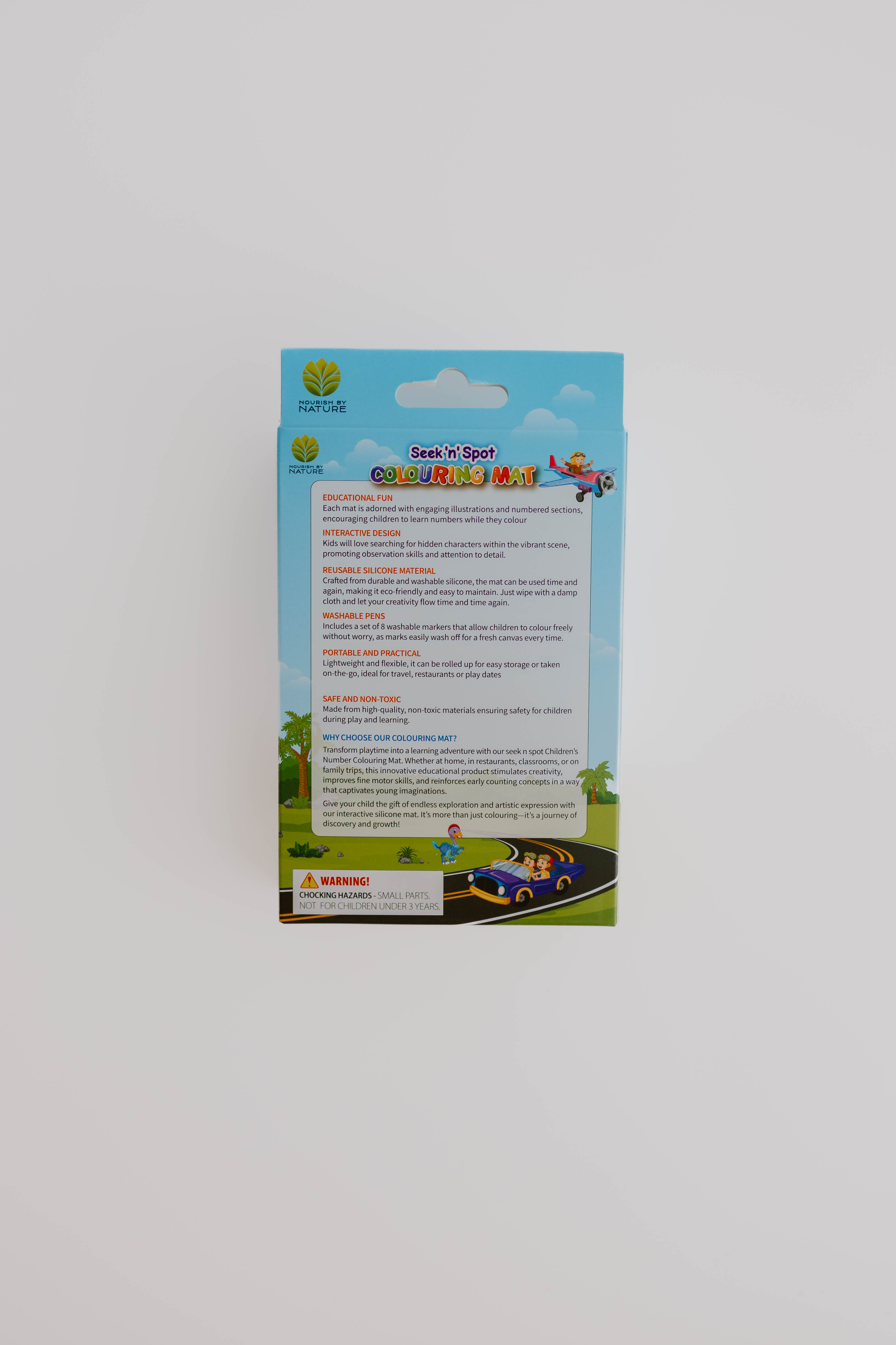 Silicone Seek N Spot Colouring Mat- Cars and Trucks