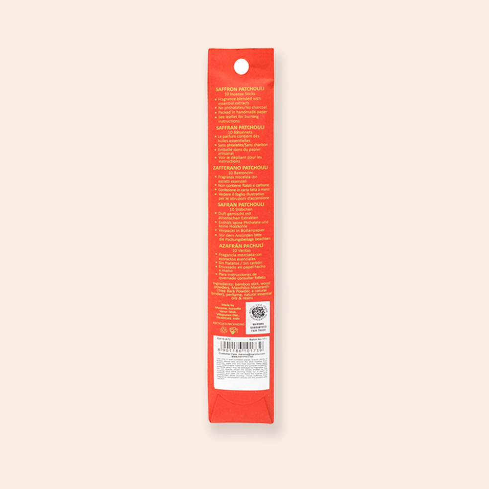 Maroma Incense - Encens d'Auroville, Saffron Patchouli