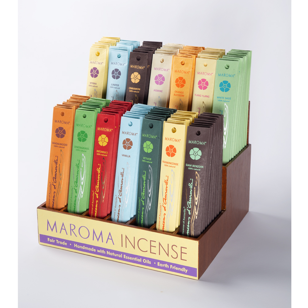 Incense Wooden Display Stand - 14 Fragrances - Free Stand & Free Shipping