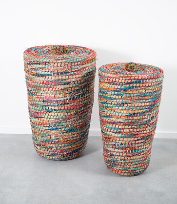 Kaisa Dyed Swirl Baskets - Set of 2