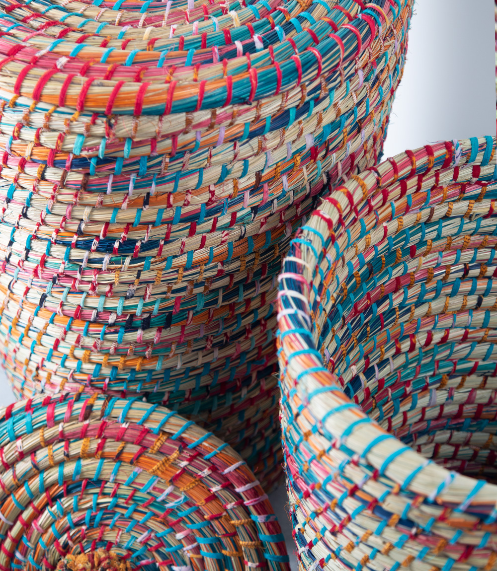 Kaisa Dyed Swirl Baskets - Set of 2