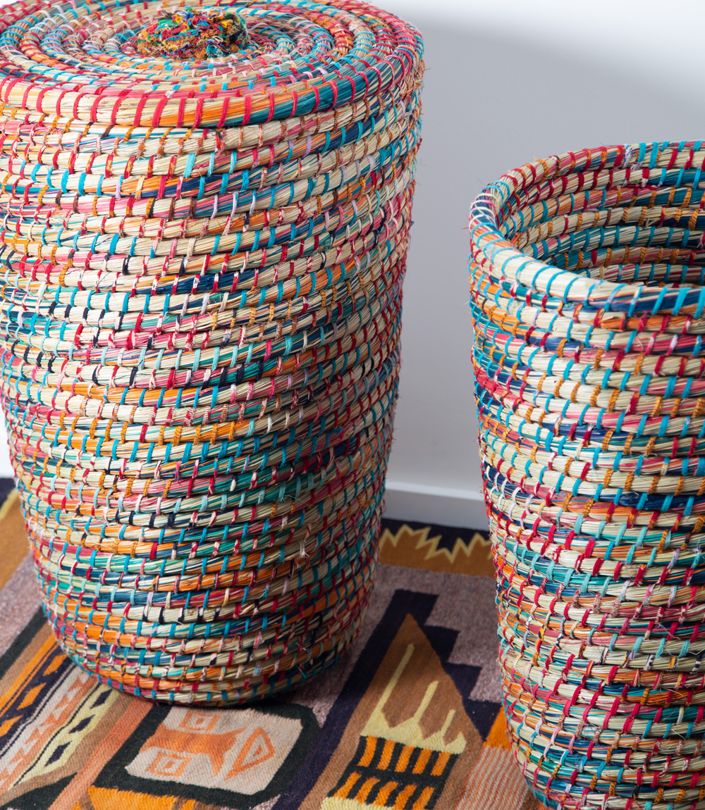 Kaisa Dyed Swirl Baskets - Set of 2