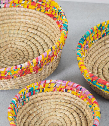 Kaisa Round Table Baskets - Set of 3