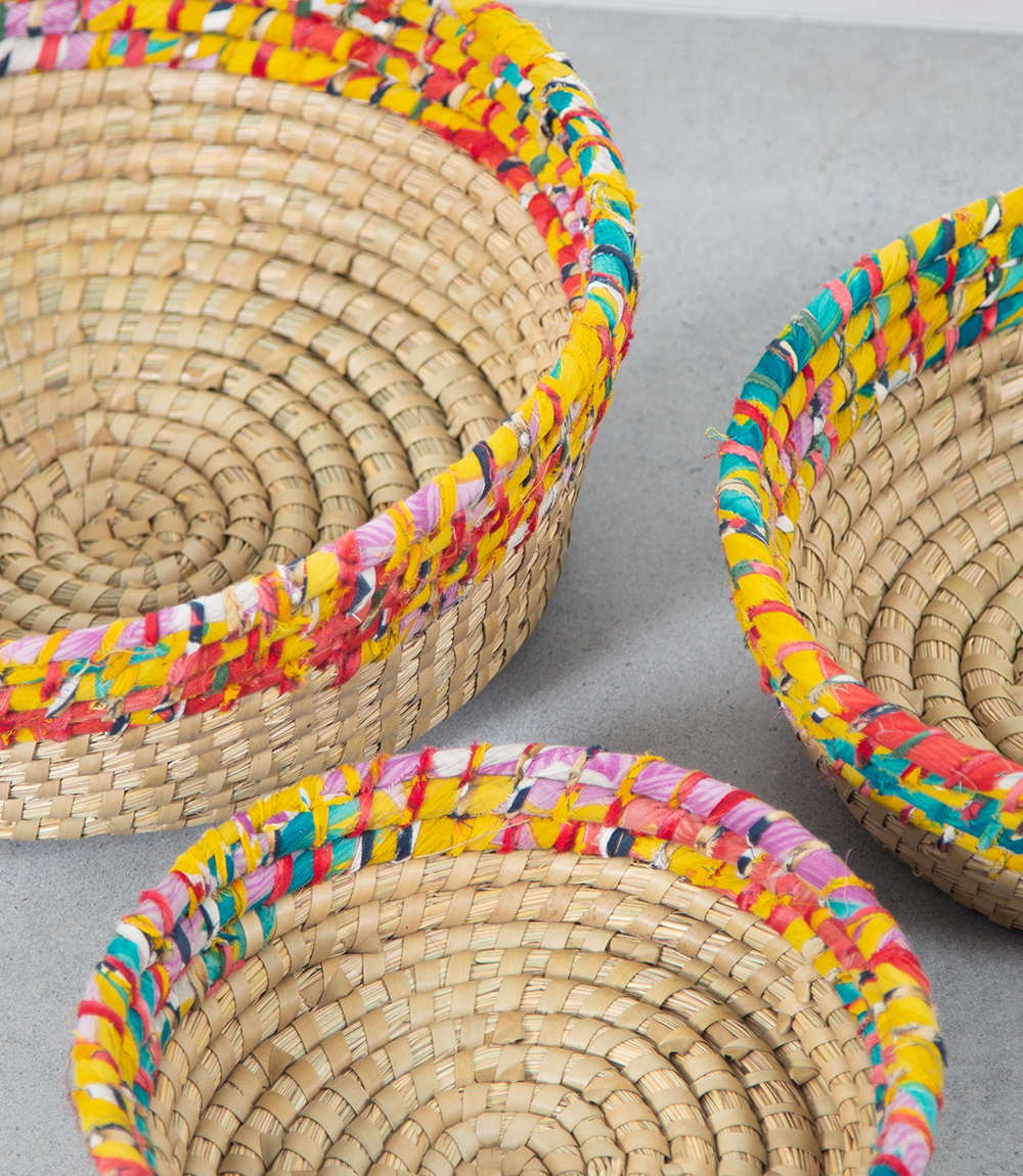 Kaisa Round Table Baskets - Set of 3