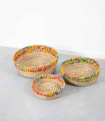 Kaisa Round Table Baskets - Set of 3