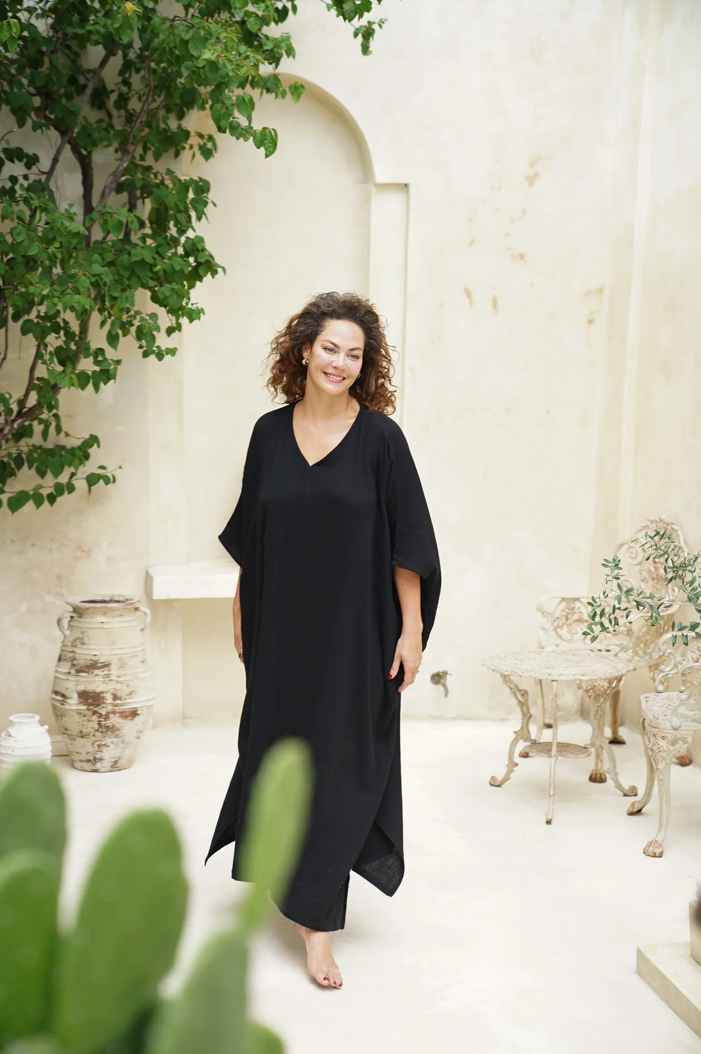 Shanti Cotton Guaze Kaftan ~ Pepper