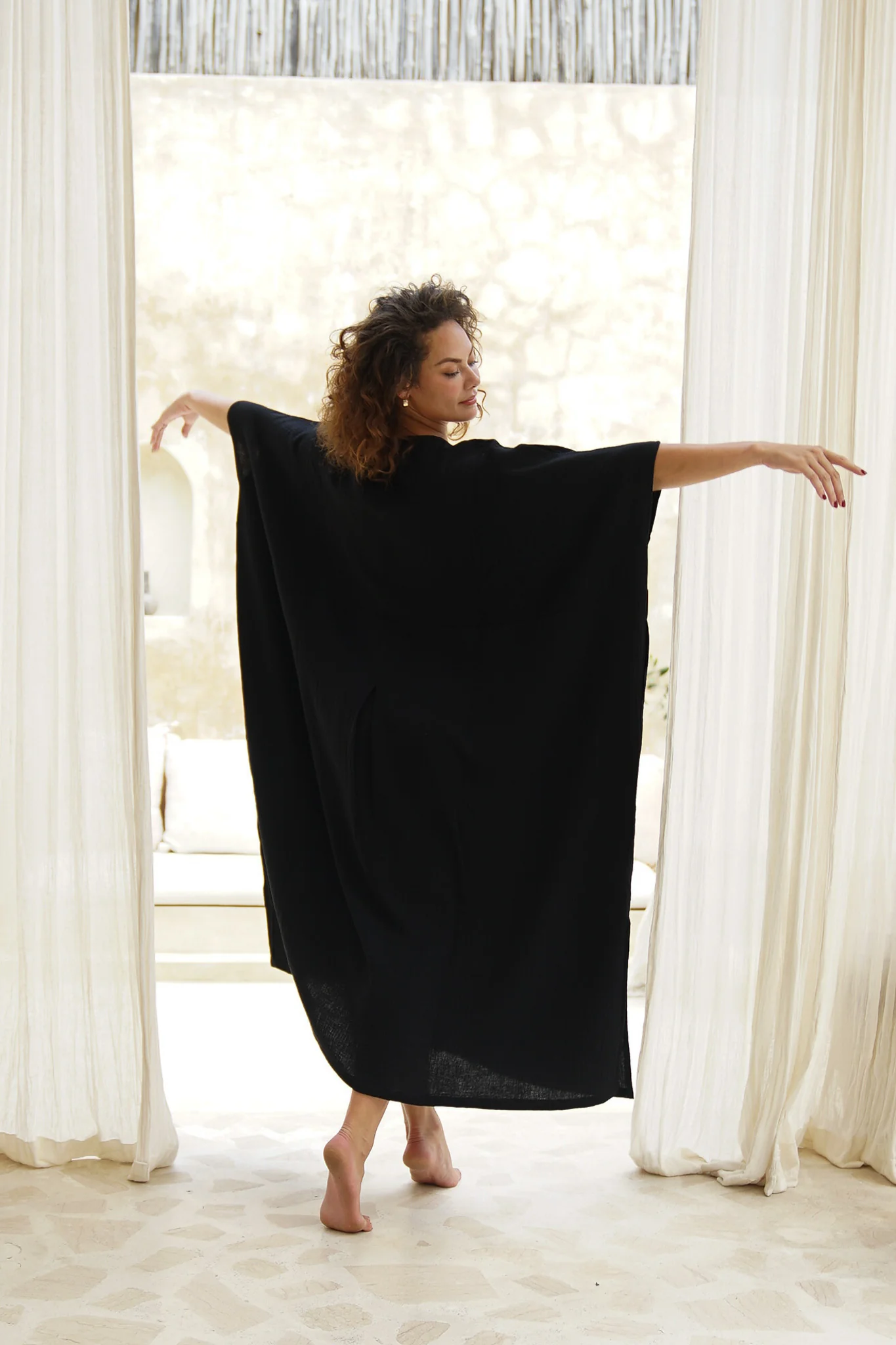 Shanti Cotton Guaze Kaftan ~ Pepper