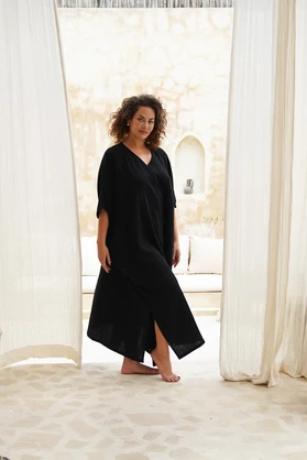 Shanti Cotton Guaze Kaftan ~ Pepper