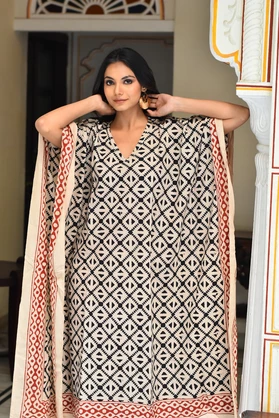 Kavya Long Kaftan ~ Leopard Print