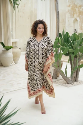 Kavya Long Kaftan ~ Leopard Print