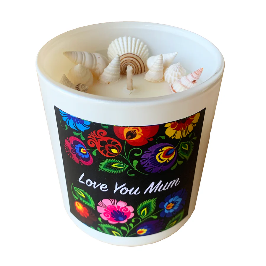 Coastal Range - Love You Mum - Soy Wax Candle Glass