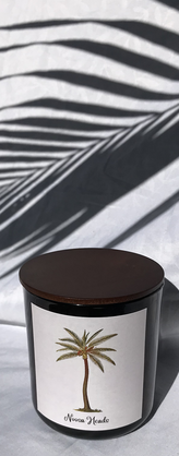 Coastal Range - Palm Tree design - Soy Wax Candle Glass