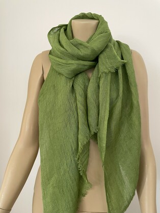 Linen Scarf Foliage 152