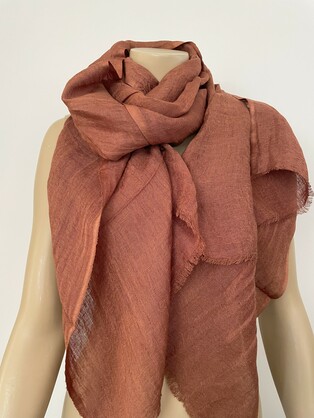 Linen Scarf Tobacco 182
