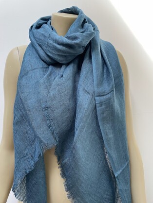 Linen Scarf Denim 66