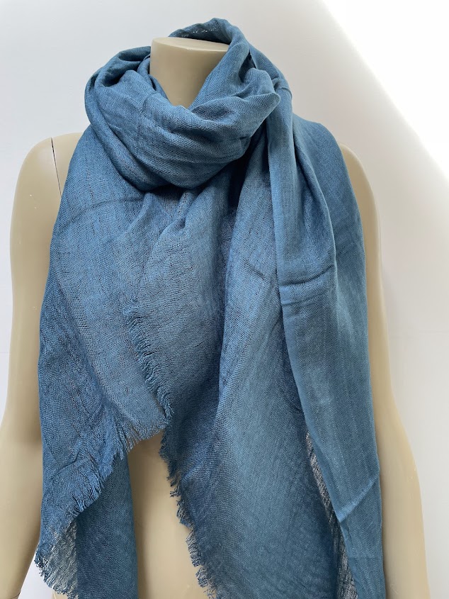 Linen Scarf Denim 66