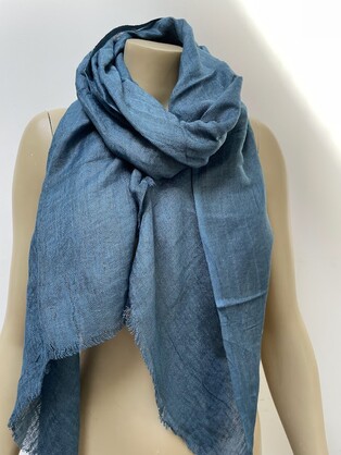 Linen Scarf Denim 66