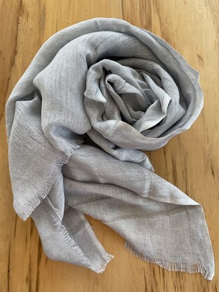 Linen Scarf Duck Egg 32