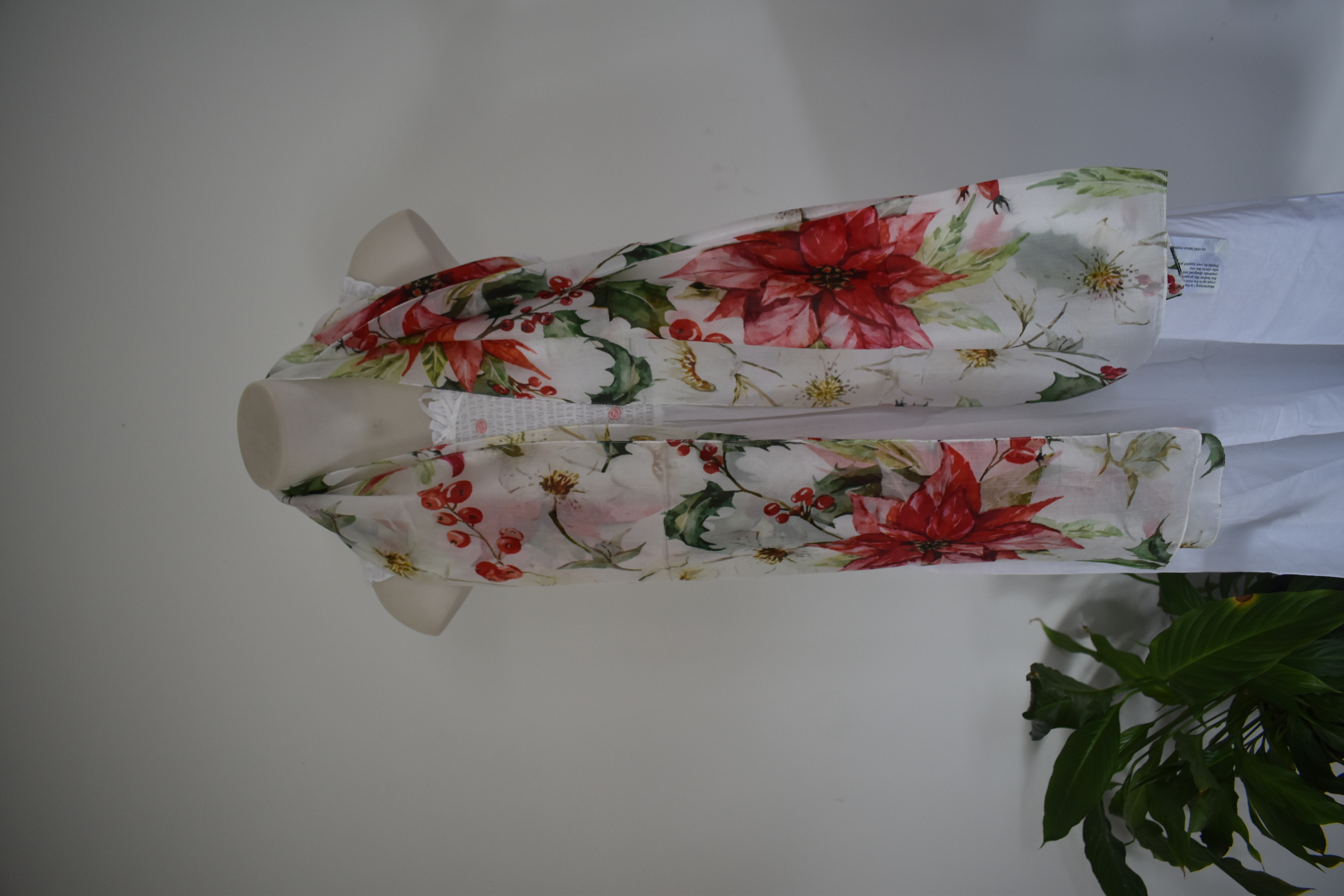 Silk Long Scarf P1 White