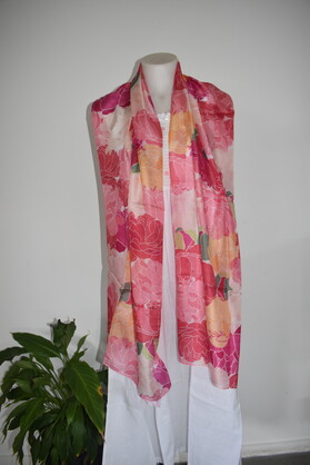 Silk Long Scarf P2 Pink