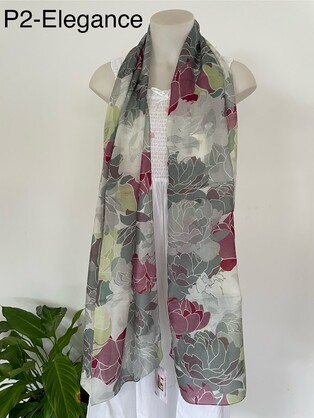 Silk Long Scarf P2 Elegance