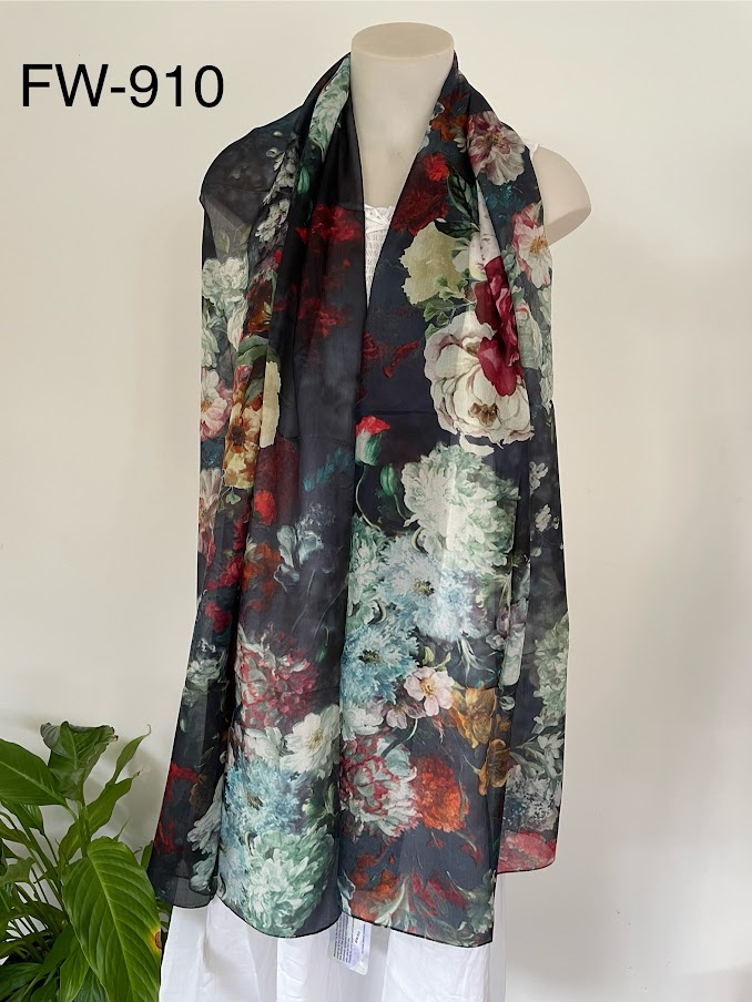Silk Long Scarf FW 910