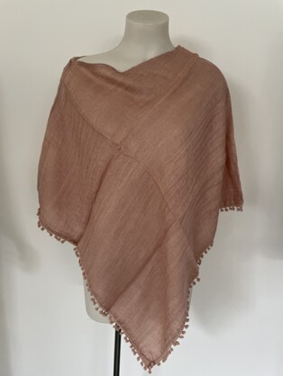 Linen Poncho OldRose157L