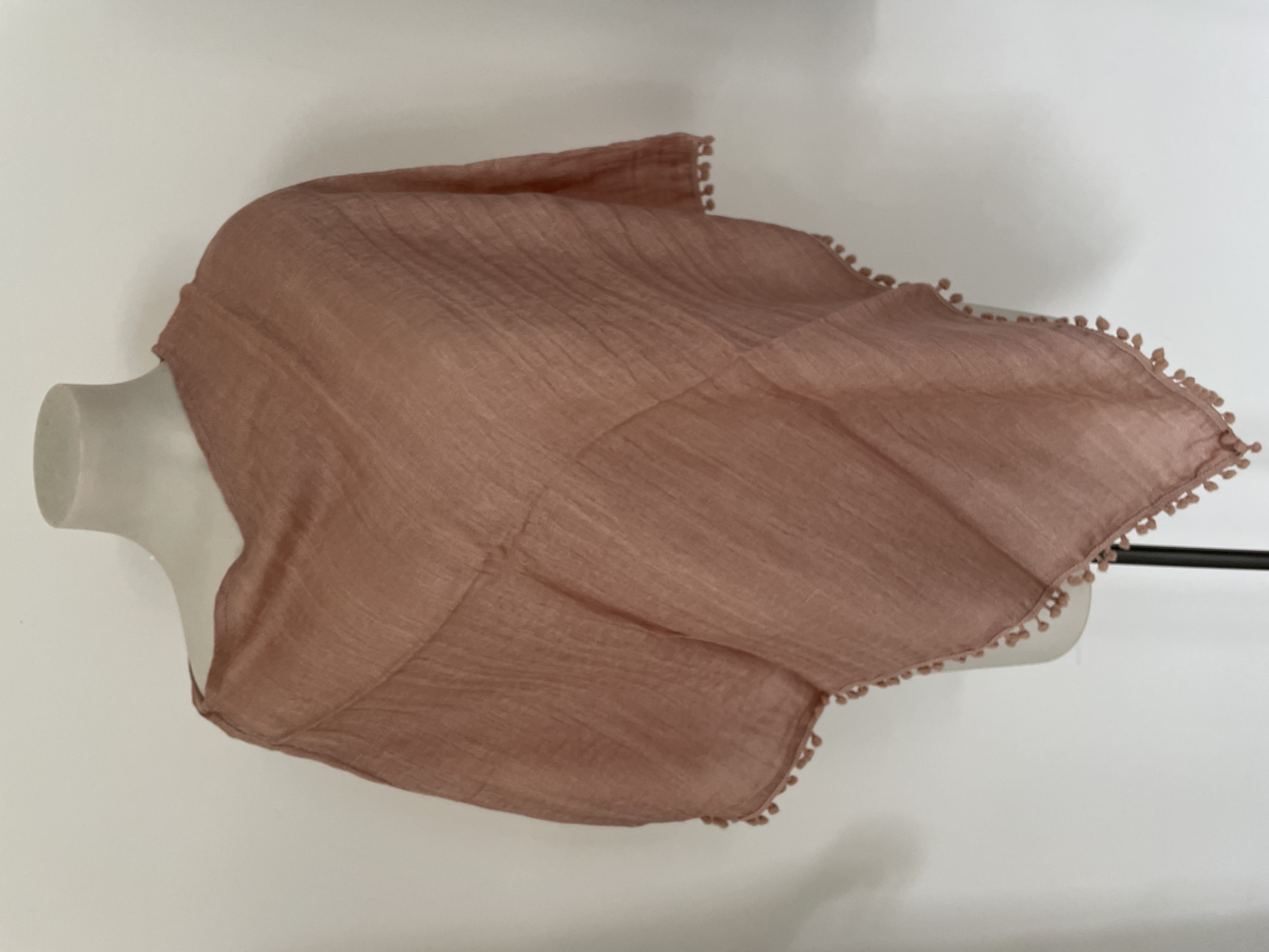 Linen Poncho OldRose157L