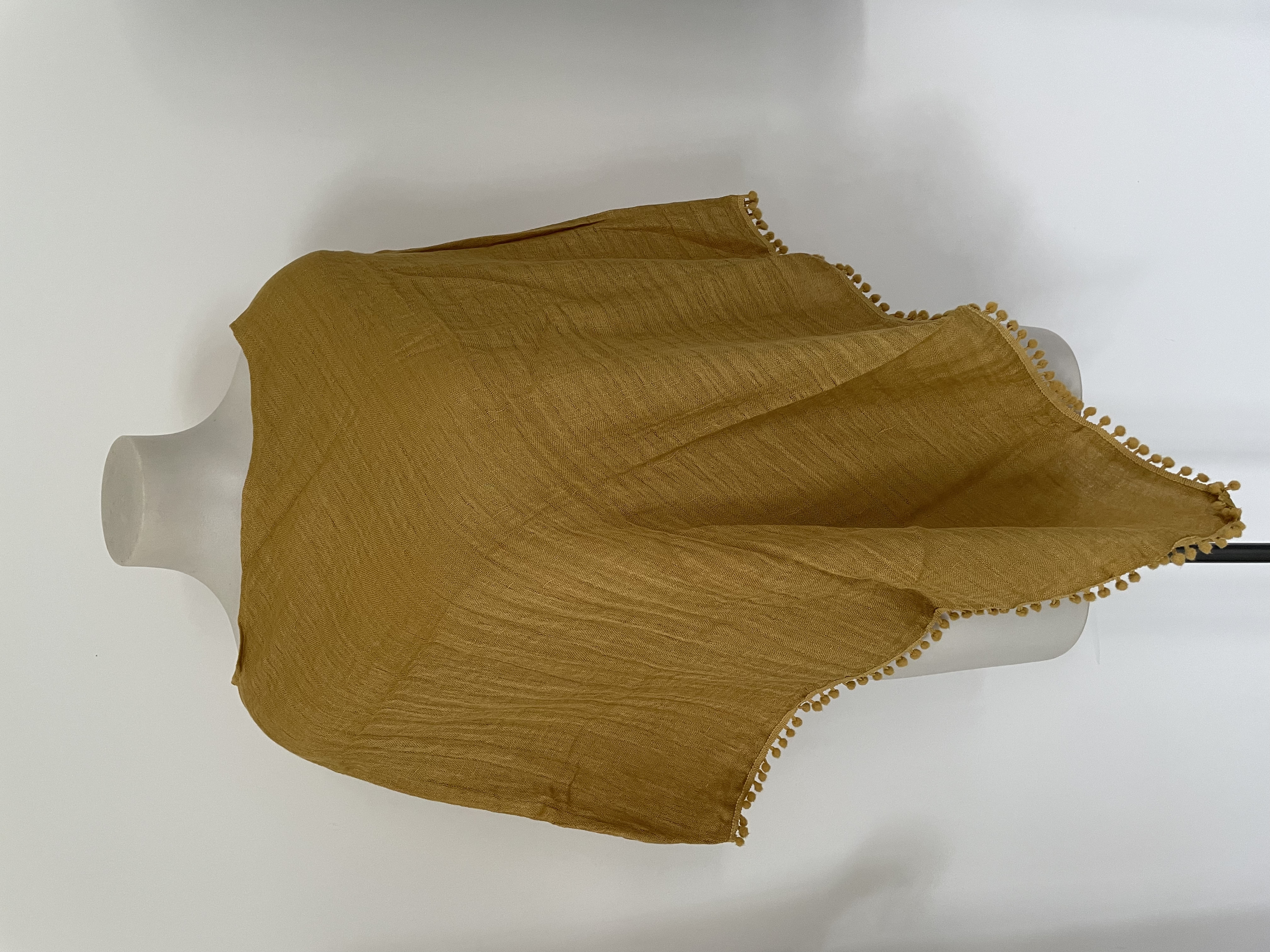 Linen Poncho SpicyMustard