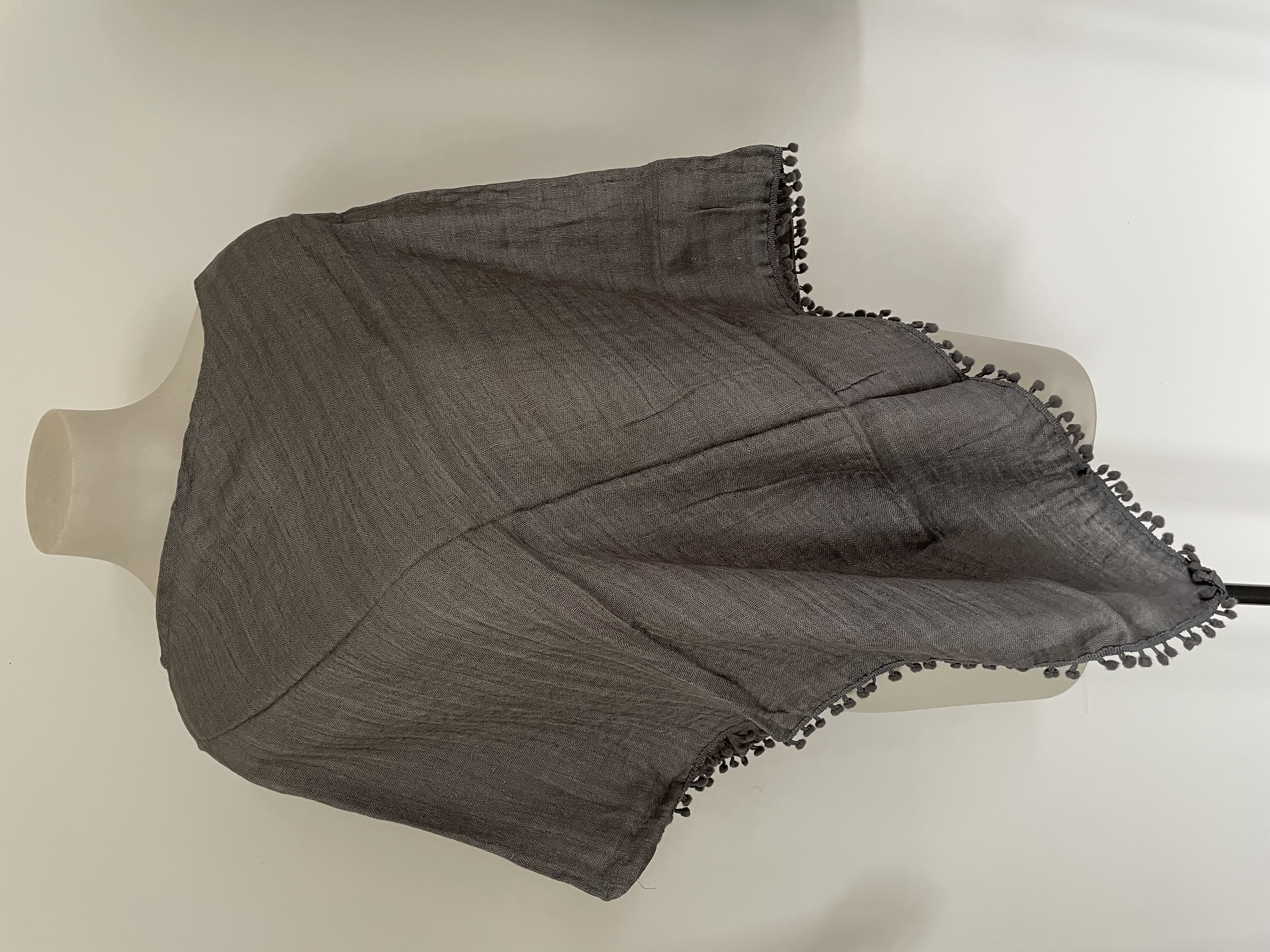 Linen Poncho Ash