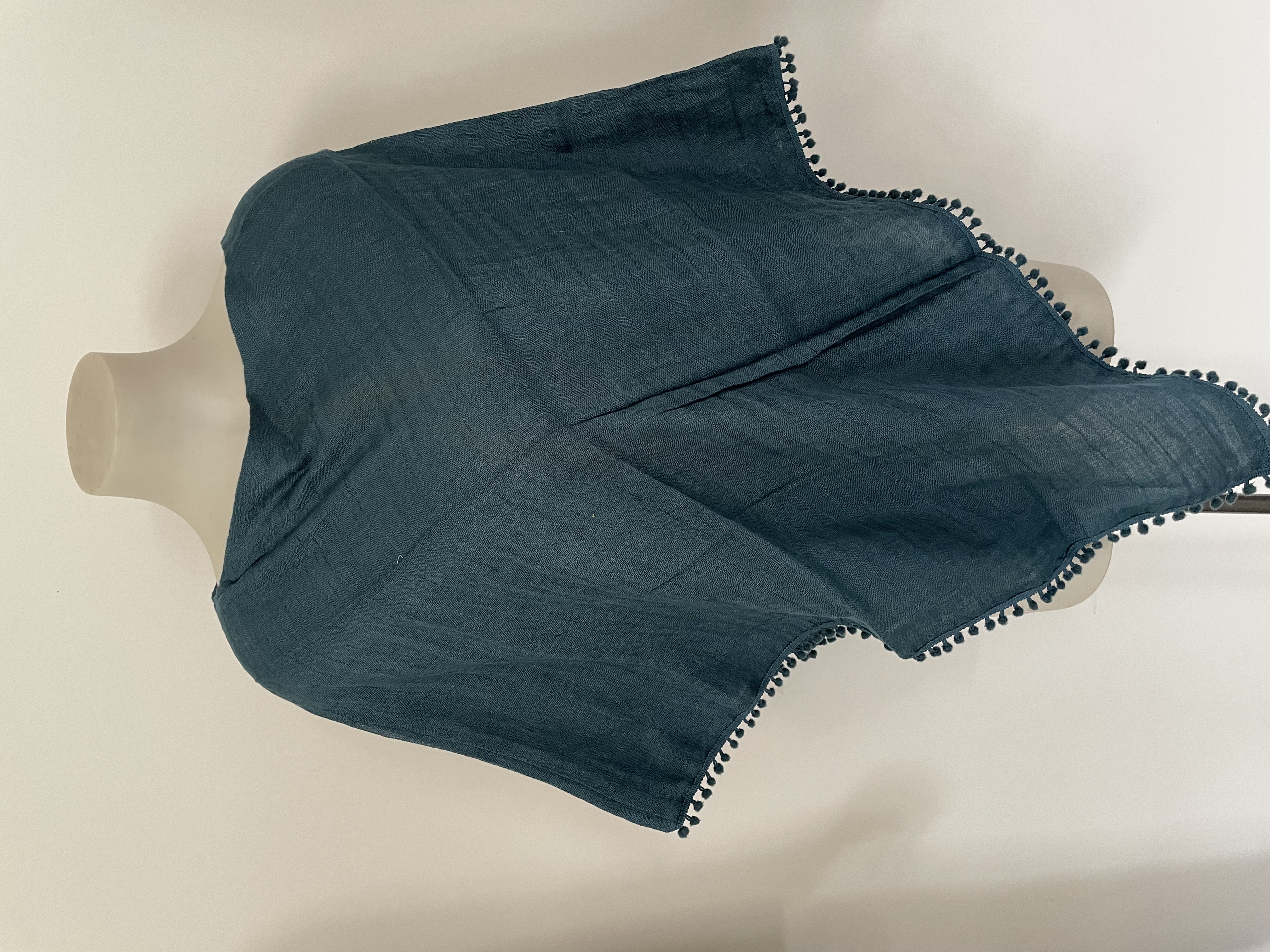 Linen Poncho Denim 66