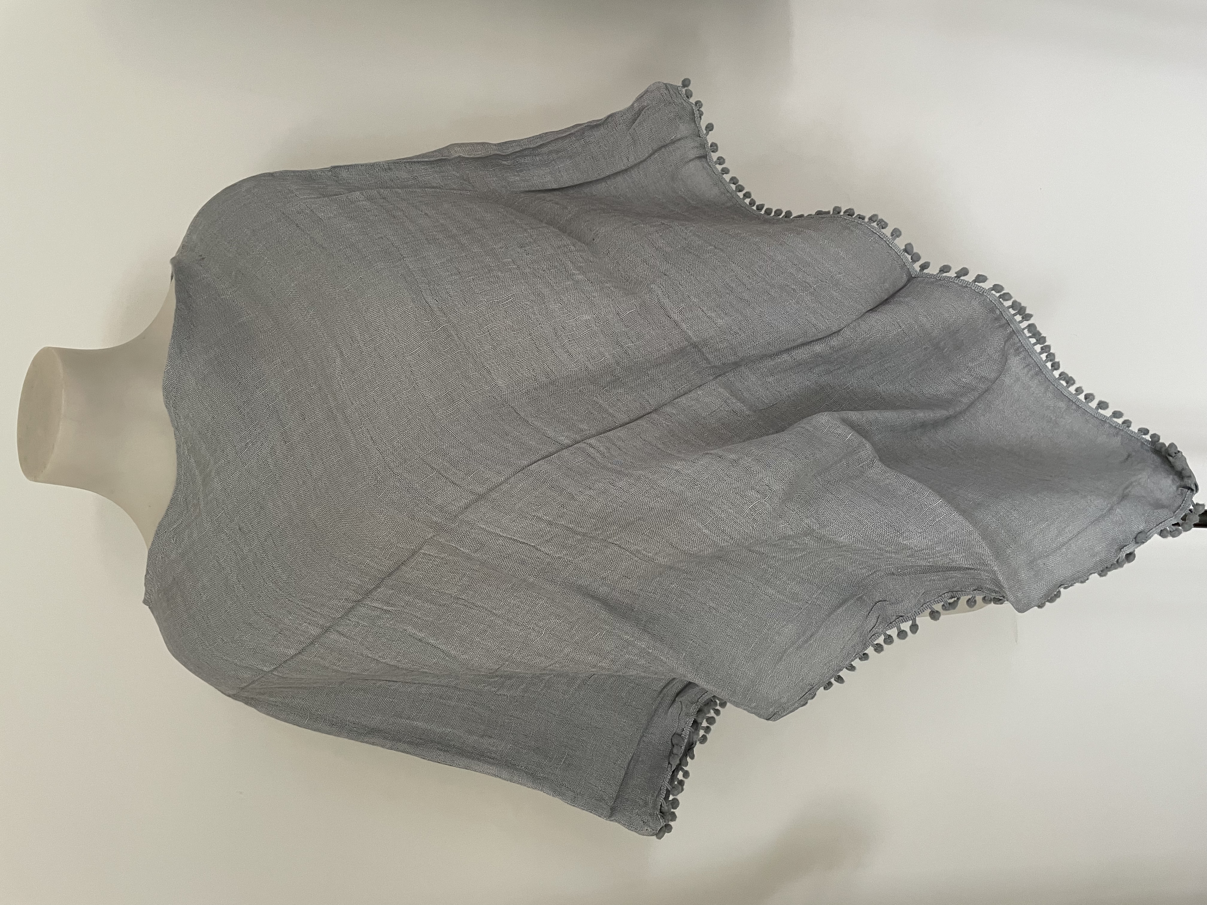 Linen Poncho Duck Egg 32